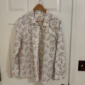 Garnet Hill Long Sleeve Button Down top - Sz 12